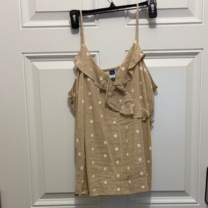 Old Navy Tan Polka Dot Camisole